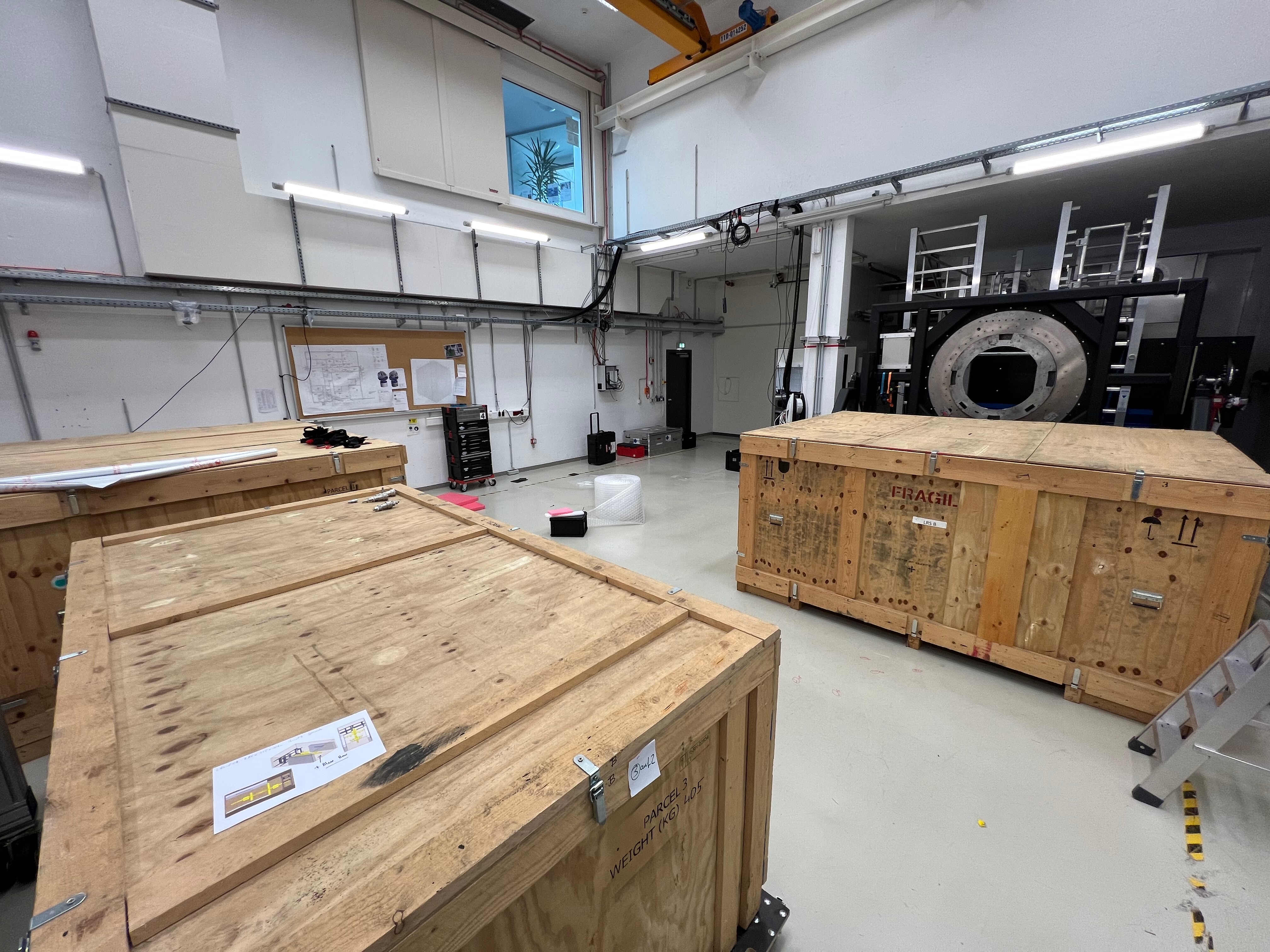 Spectrographs packed and ready for shipping. (Credit Roelof de Jong)
