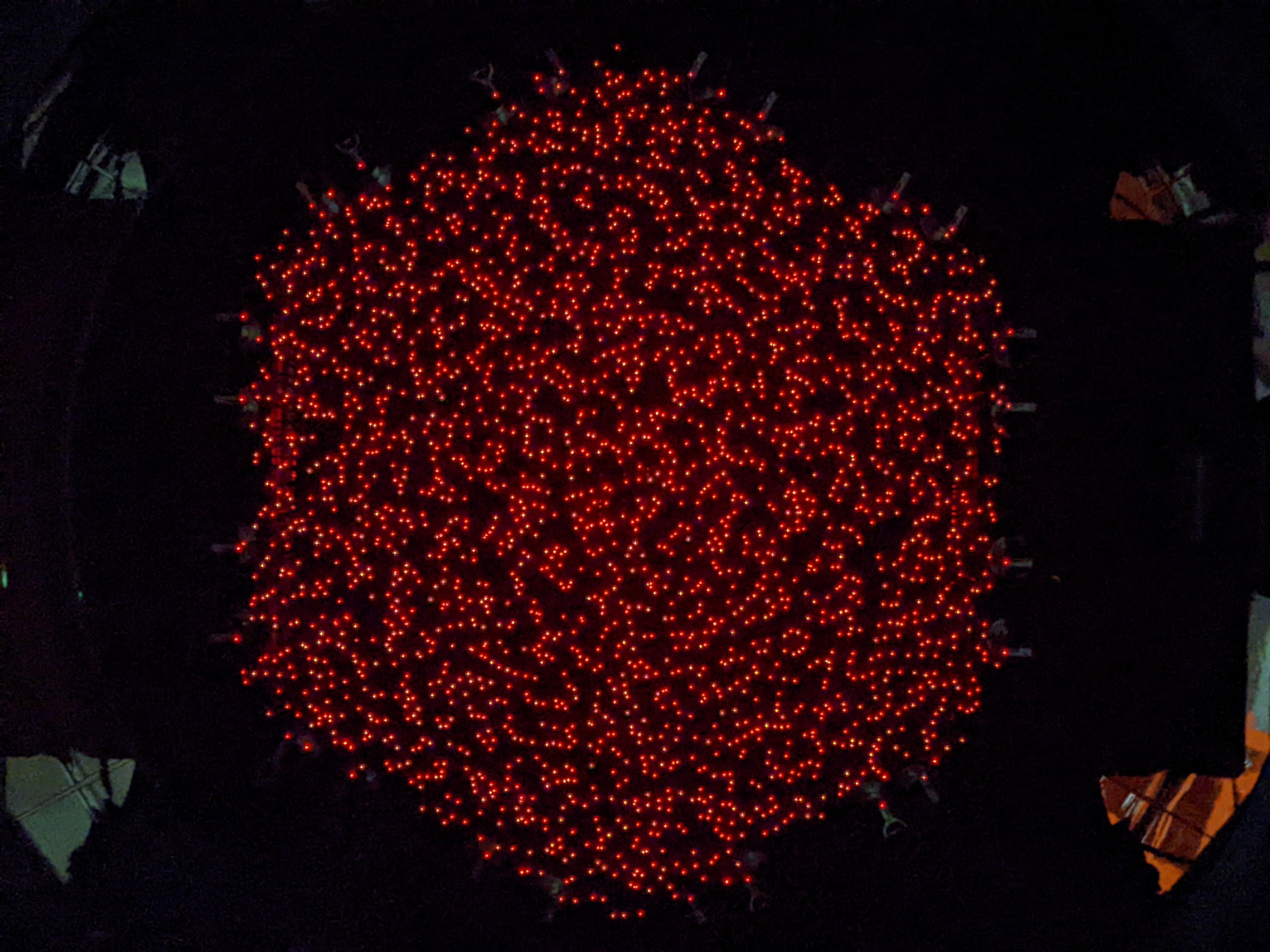 Backlit fibre tips